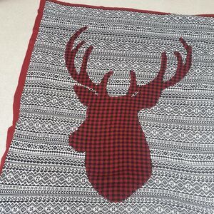 Domain Mens Throw Blanket Deer Buck Aztec Design Knitted Camping 49" x 58"